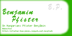 benjamin pfister business card